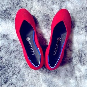 Rothy’s red size 8 like new (worn once)